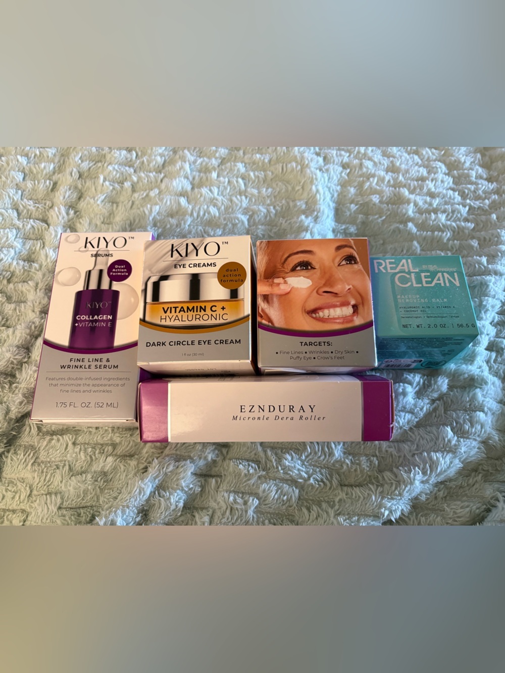 NEW-antiaging bundle  KIYO Vitamin C + Hyaluronic Dark Circle Eye Cream + Serums